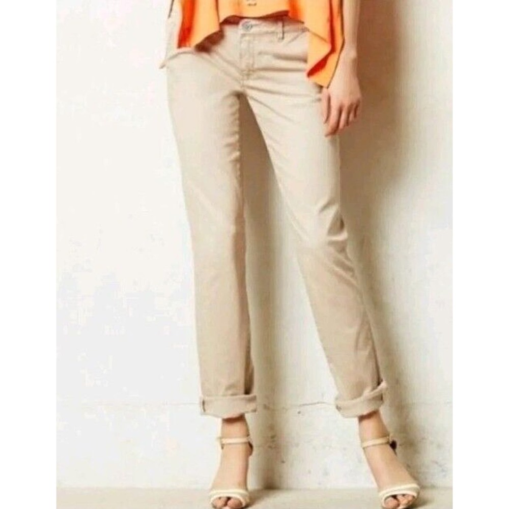 Pilcro and The Letterpress Anthropologie No. 28 Women's Tan Fit Hyphen Jeans - Picture 4 of 12